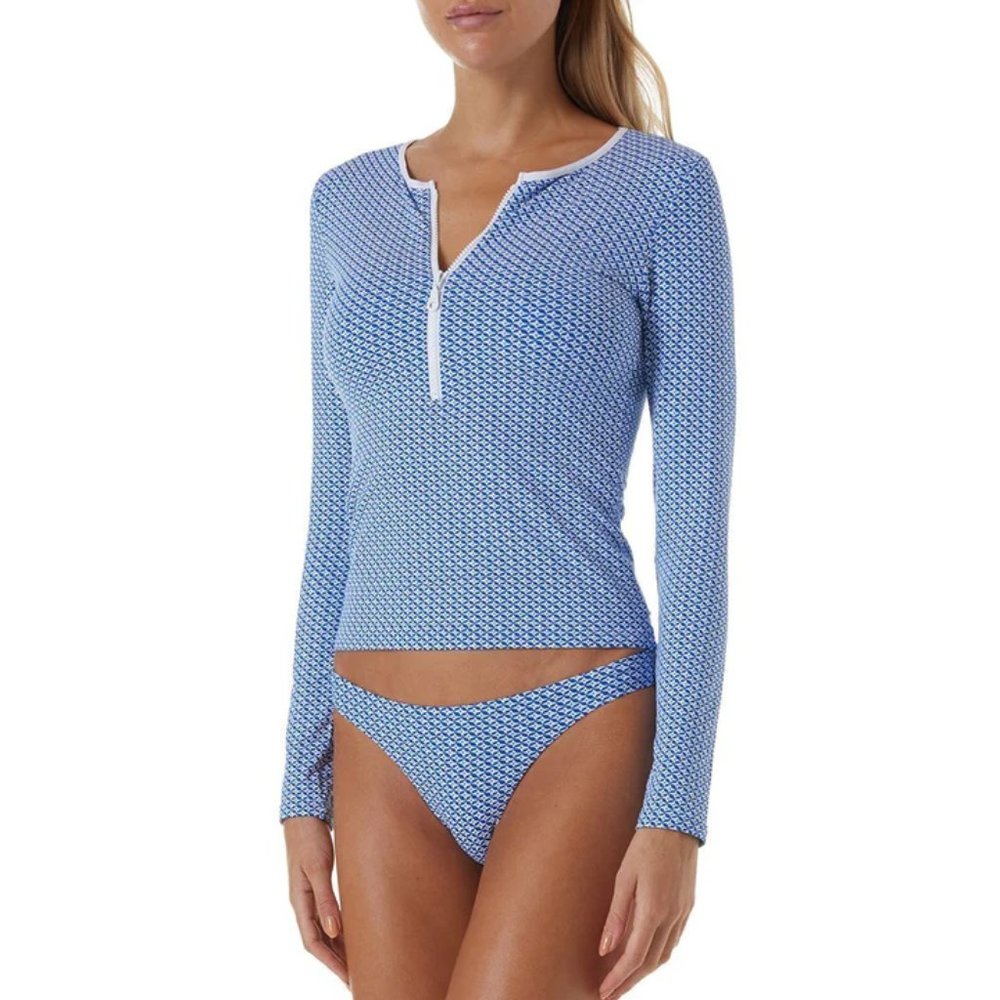 Melissa Odabash Cali Mosaic Blue Bikini Top